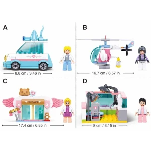 Set de construcție ”clinica veterinară", 4 modele, de la 78 pînă la 117 elem. Thumbnail 9