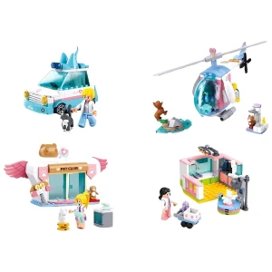 Set de construcție ”clinica veterinară", 4 modele, de la 78 pînă la 117 elem. Thumbnail 2