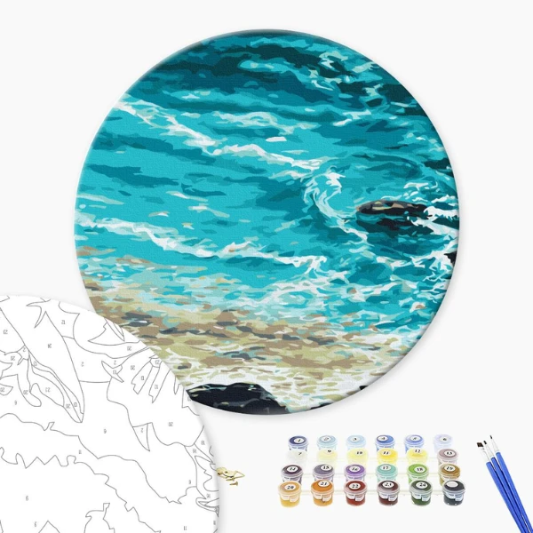 Pictură pe numere d 30 сm (fără cutie) – ocean 2