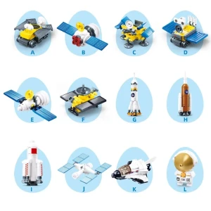 Set-surpriză de construcție ”transport cosmic”, în ou Thumbnail 2