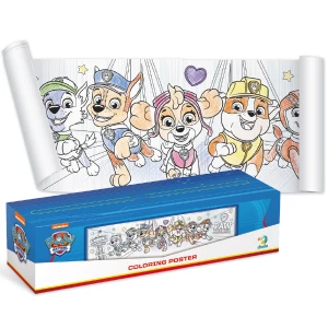 Poster de colorat pentru copii &quot;Echipa&quot;, seria Patrula Cățelușilor, 70 cm