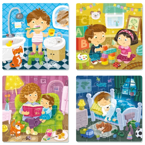 Puzzle 4 în 1 "ziua mea", 72 elem. 2