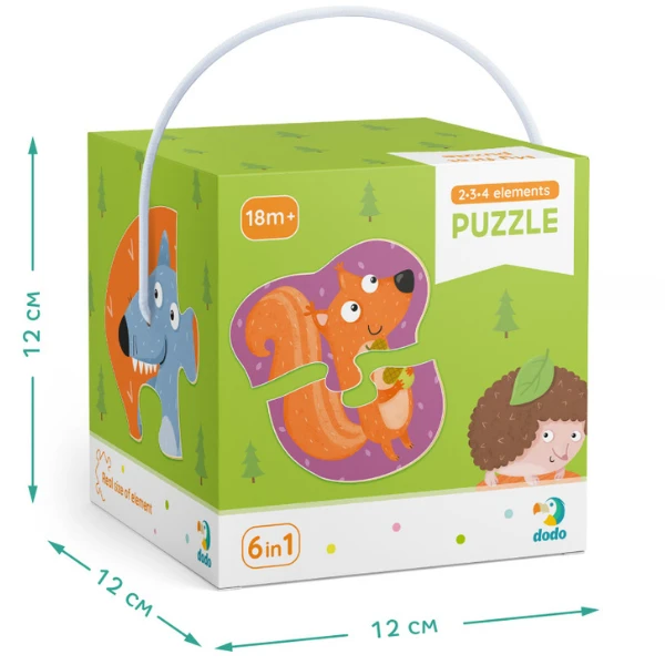 Puzzle 6 în 1 "animale de pădure" 6