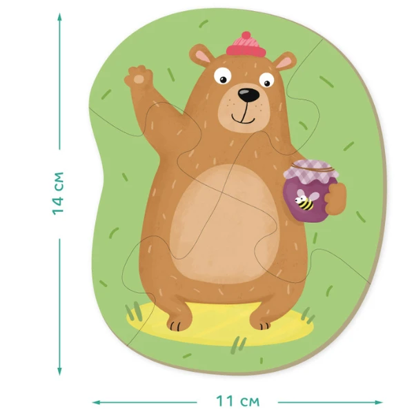 Puzzle 6 în 1 "animale de pădure" 5