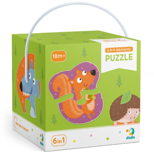 Puzzle 6 în 1 "animale de pădure" 3
