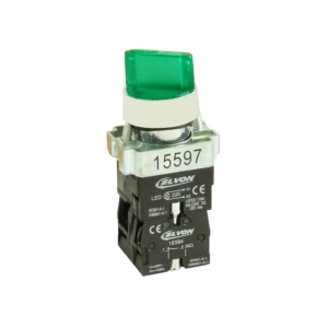 Selector luminos cu revenire 220 v ac/dc 3 a verde elvon