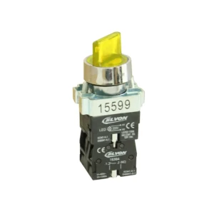 Selector luminos cu revenire 220 v ac/dc 3 a galben elvon