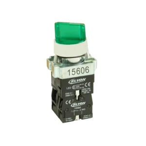 Selector luminos cu revenire 220 v ac/dc 3 a verde elvon