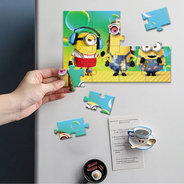 Puzzle magnetic "serbare", seria minions, 16 elem. 4