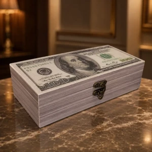Cutie din lemn ''dollars'' m 23dlt300a-m Thumbnail 1