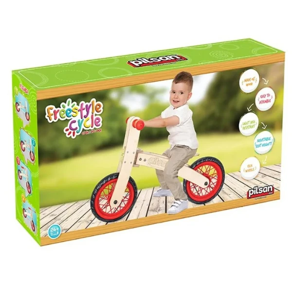 Bicicletă de echilibru din lemn pentru copii "free style" 2