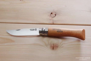 Нож opinel №9 carbon steel wood Thumbnail 5