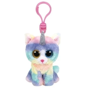 Breloc - pisicuță multicolor heather 12 cm (beanie babies clip) Thumbnail 2