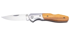 Нож 7316011 knifetec pocket olive wood with clippuma сталь aisi 420