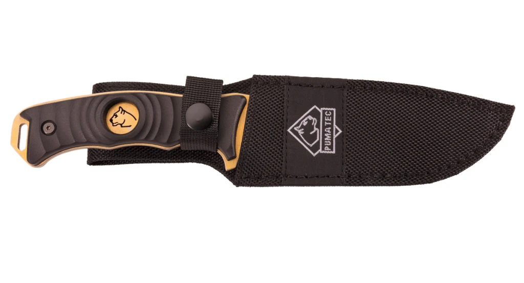 Cuțit puma tec belt knife, titanium coating, gold color 2