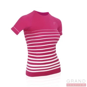 12-2110-7 ultralight 70 футболка фитнес woman pink/white stripes l pro feet