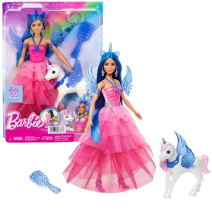 Set de joacă de colecție "barbie cu unicorn", cu accesorii