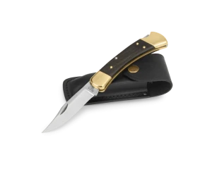 Складной охотничий нож buck 110 folding hunter, модель 0110brs-c, клинок 420hc, рукоять эбеновое дерево, длина клинка 9.5 см