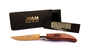 Нож 2017 mam iberica’s pocket knife with bronze titanium,bubinga wood handle
