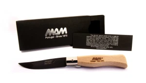 2109 mam douro pocket knife black titanium, light, wood handle
