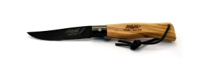 Нож 2212 douro pocket knife with full black titanium and leather loop