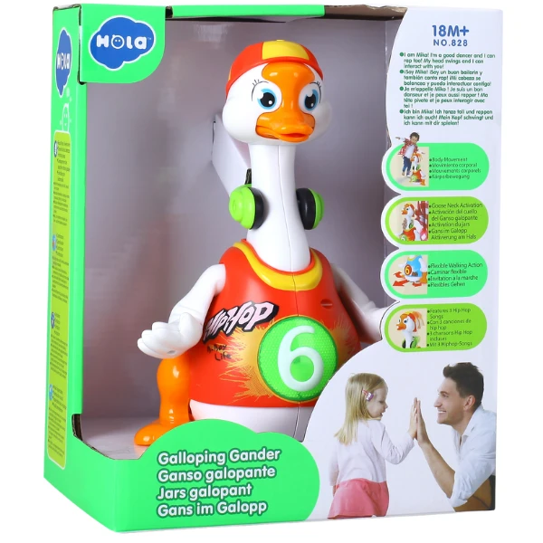 Интерактивная игрушка "танцующий гусь" с музыкой и светом 3