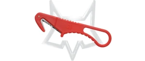 Fx-639 rd fox knife rescue cutter stainless steel 420 red