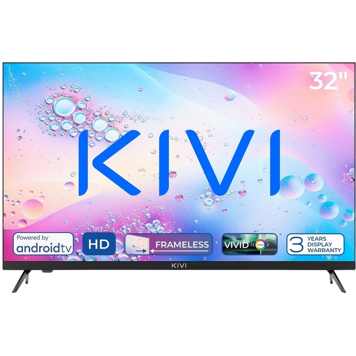 32" qled smart телевизор kivi 32f720qb, 1920x1080 fhd, android tv, чёрный 3