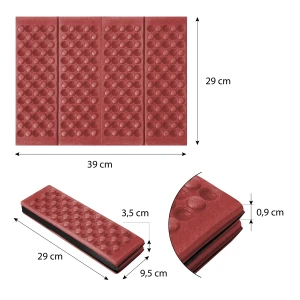 Nc1718 abisal red mini folding mat nils camp