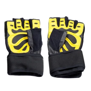 Rst01 abisal size xl men's fitness gloves hms (black - yellow)
