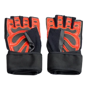 Rst01 abisal size m men's fitness gloves hms (black - red)