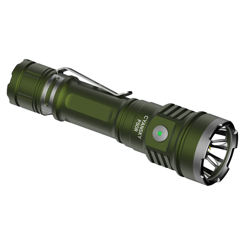 Cyansky p50r led flashlight green（21700*4000mah power cell） 2