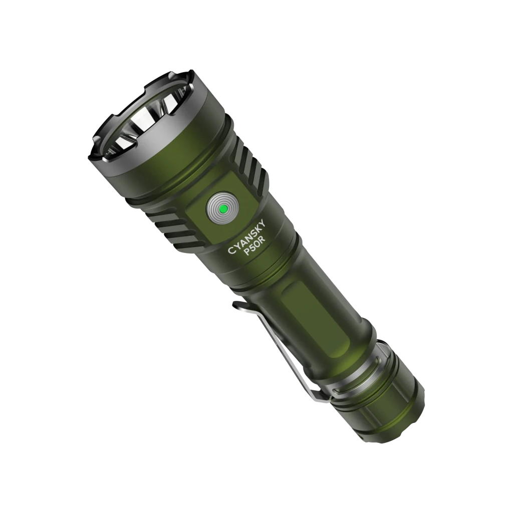 Cyansky p50r led flashlight green（21700*4000mah power cell） 3