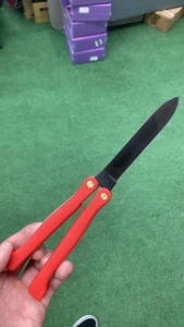 Нож 425 br fox steel 440 black blade red Thumbnail 1