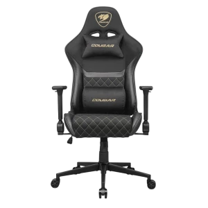 Игровое кресло Cougar Armor One V2 Gold F, ПВХ Кожа, Черный | Золотистый