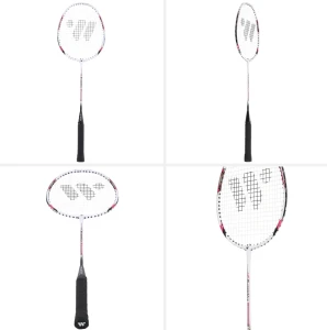 Abisal steeltec 9 badminton racket red wish