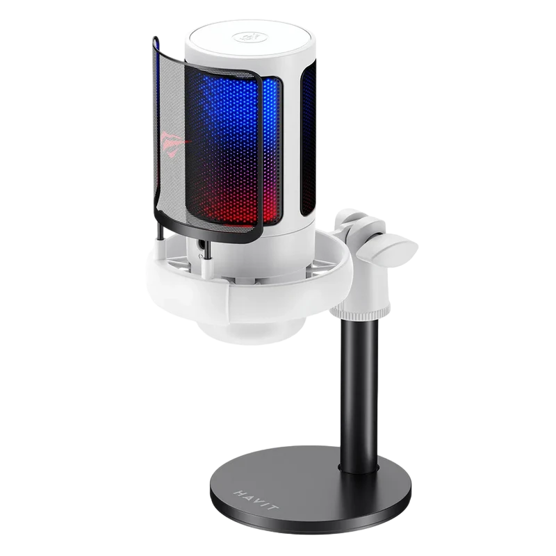 Игровой микрофон havit gk50, проводной, белый 4