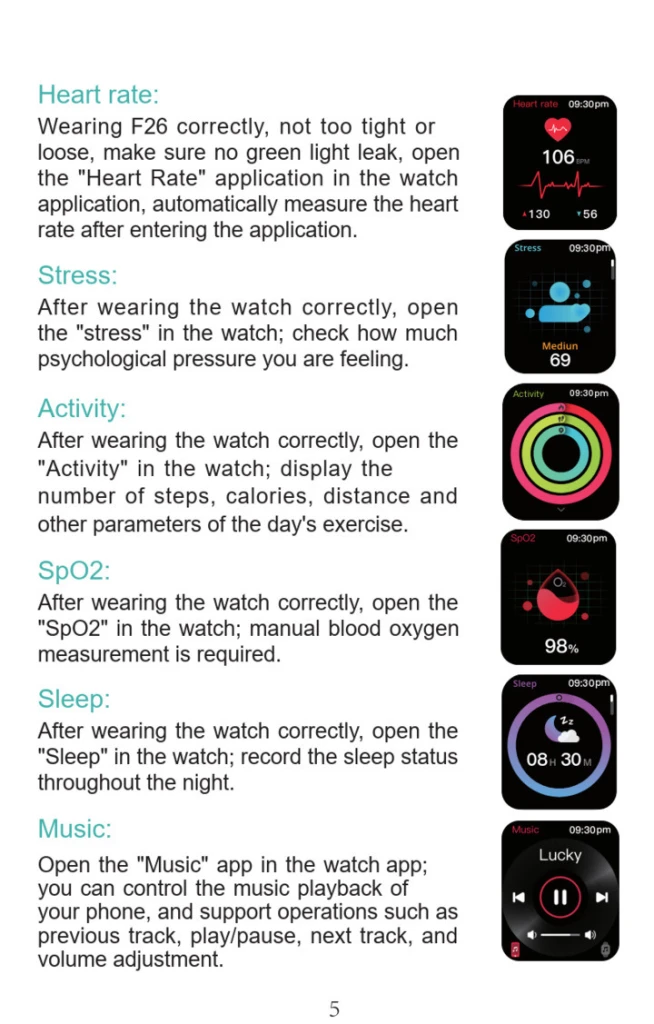 Smart watch proxima sw350, model f26 // gui română, русский, english... / timp de funcționare baterie - 10 zile 5