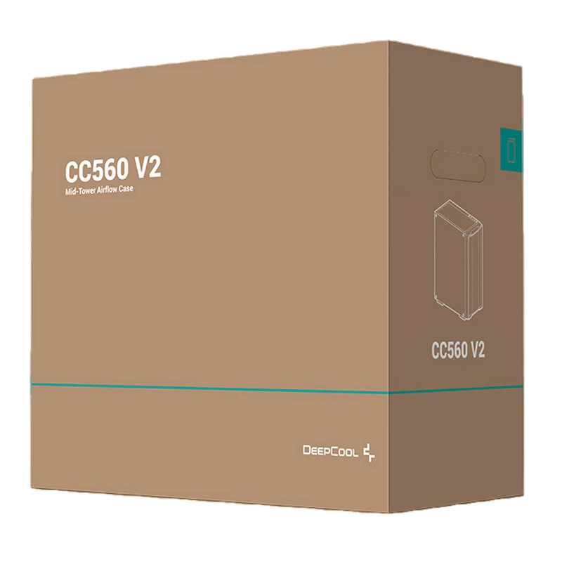 Carcasă pc deepcool cc560 v2, full-tower, fără psu, negru 8