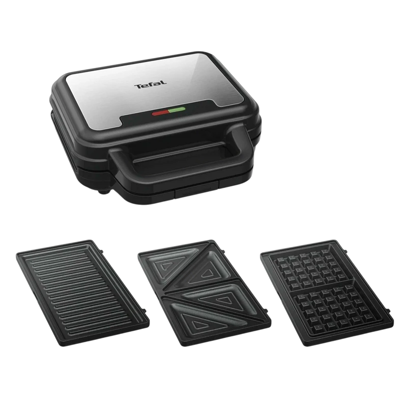 Сэндвичница tefal sw383d10, чёрный | серебристый 3