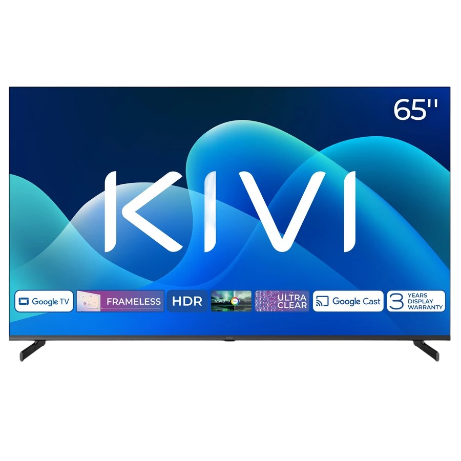 65" led smart телевизор kivi 65u710qb, 3840x2160 4k uhd, google tv, чёрный 7