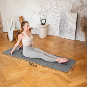 Коврик для йоги ym10-gray abisal ym10 yoga mat tpe gray tpe hms