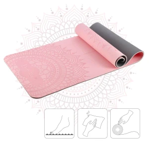 Коврик для йоги ym10-l-pink abisal ym10 yoga mat tpe light pink hms