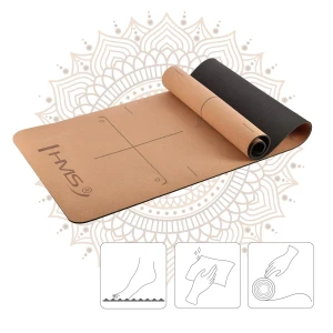 Коврик для йоги ym11 abisal yoga mat tpe cork hms