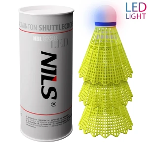 Воланчики для бадминтона nbl6293 abisal nylon shuttlecocks led multicolor pack of 3 nils