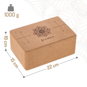 Блок для йоги kj02-c abisal kj02 cork yoga block hms