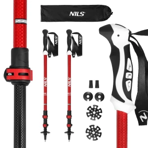 Bețe nordic walking tk8601-r abisal tk8601 red alu nordic walking poles nils
