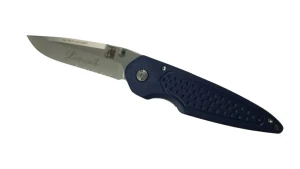 Нож sc‑104130 fox slimcut m/co, фиксированный клип‑нож с каядекс-ножнами, синяя клипса