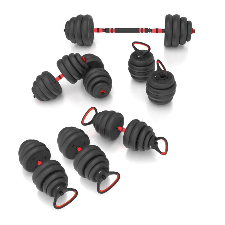 Bară de greutăți multifuncțională sgn140 pro set 6in1 weight set 40kg hms 19