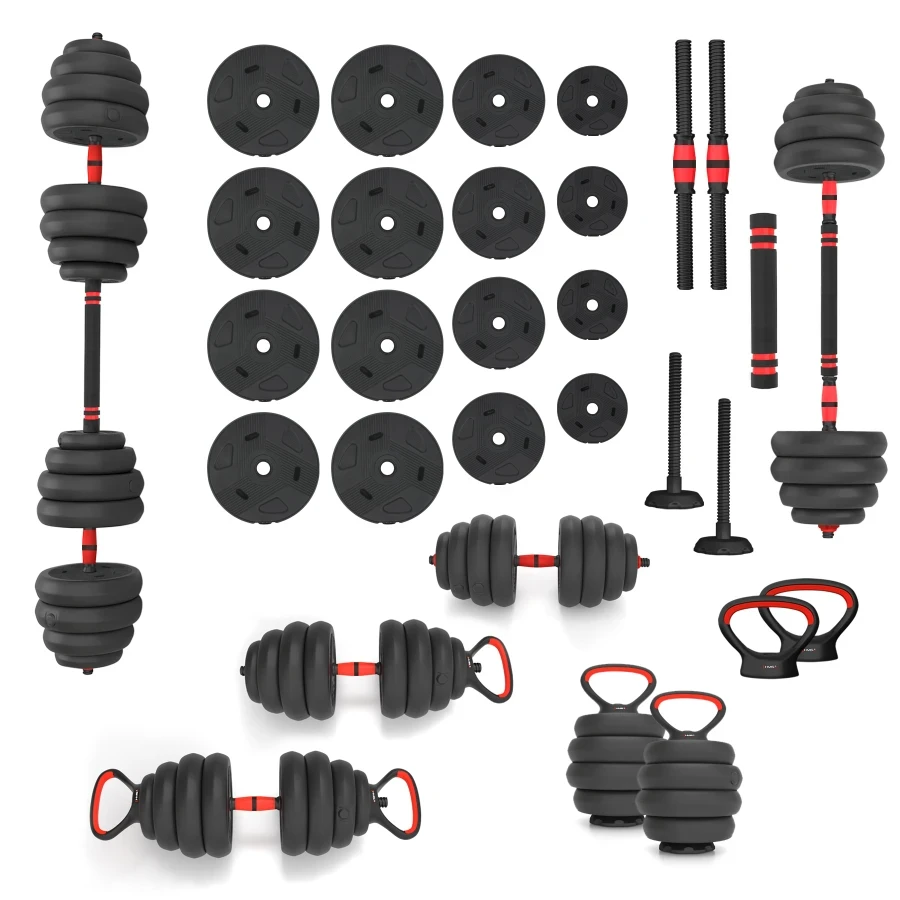 Bară de greutăți multifuncțională sgn140 pro set 6in1 weight set 40kg hms 2
